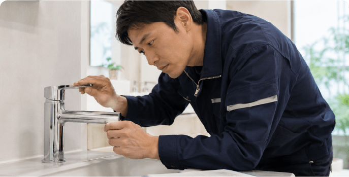 国家資格者による水栓施工
